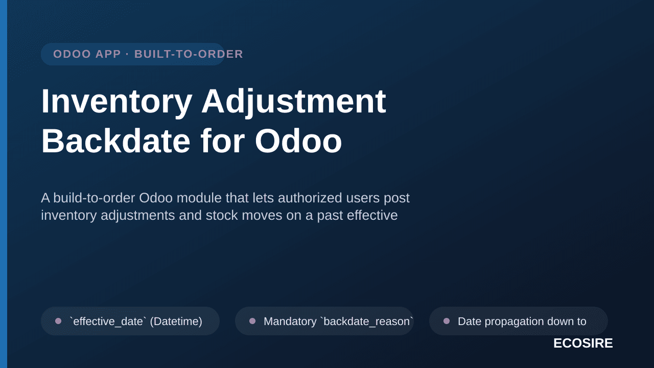Inventory Adjustment Backdate for Odoo