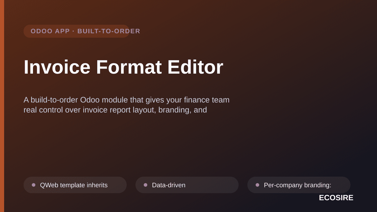 Invoice Format Editor