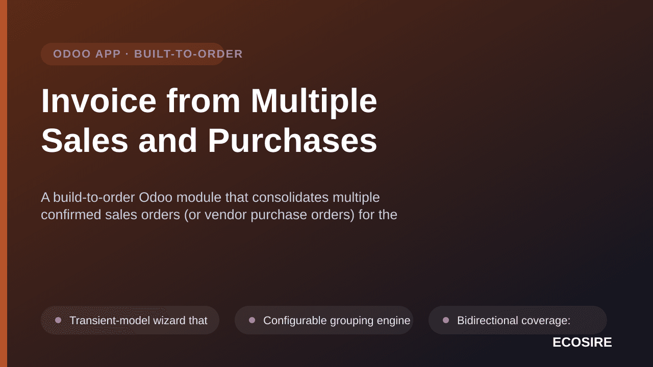 Invoice from Multiple Sales and Purchases