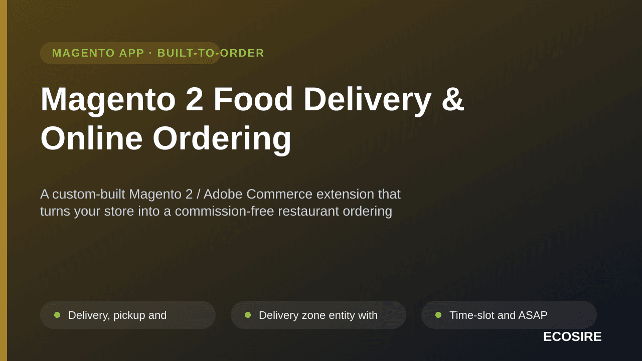 Magento 2 Food Delivery & Online Ordering