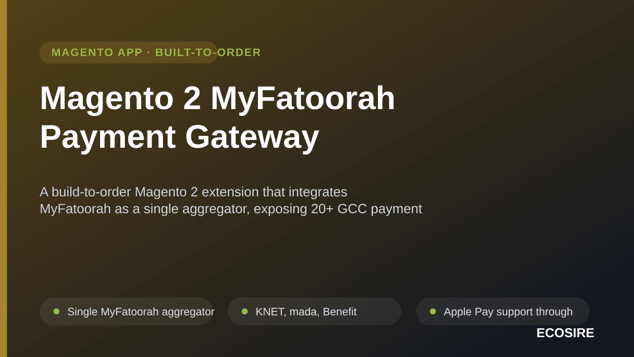 Magento 2 MyFatoorah Payment Gateway — A build-to-order Magento 2 extension that integrates MyFatoorah as a single aggregator — Image 1 of 3