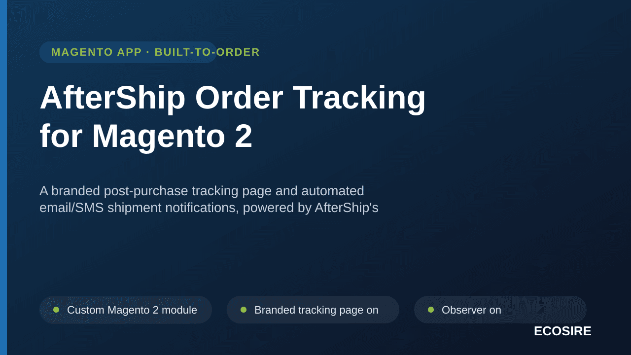 AfterShip Order Tracking for Magento 2 — A branded post-purchase tracking page and automated email/SMS shipment notifications — Image 1 of 3