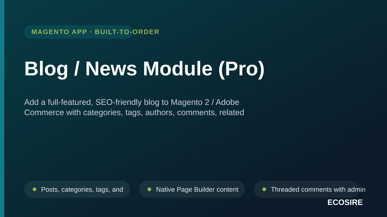 Blog / News Module (Pro)