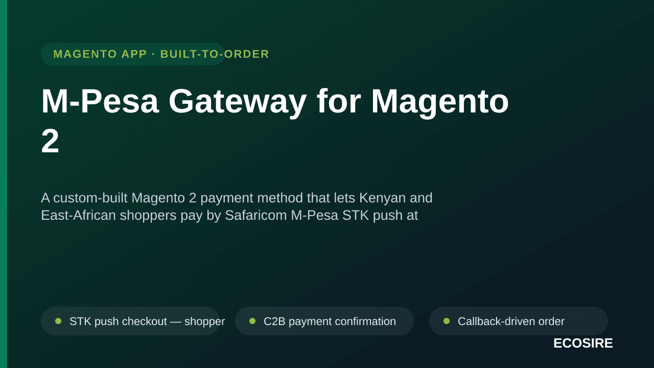 M-Pesa Gateway for Magento 2