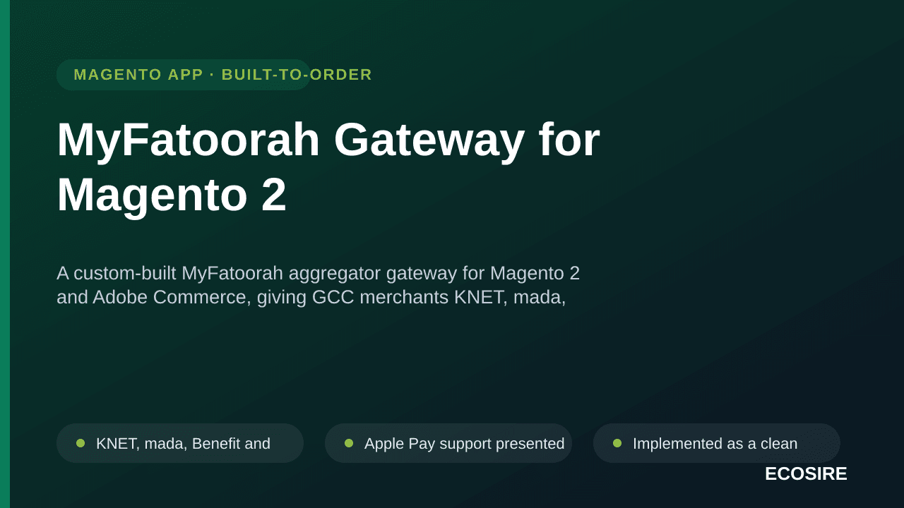 MyFatoorah Gateway for Magento 2 — A custom-built MyFatoorah aggregator gateway for Magento 2 and Adobe Commerce, giving GCC  — Image 1 of 3