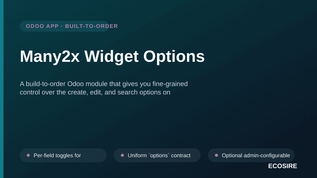 Many2x Widget Options