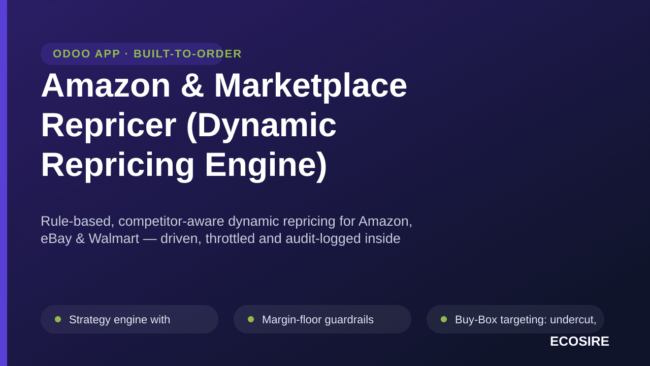 Amazon & Marketplace Repricer (Dynamic Repricing Engine) — Rule-based, competitor-aware dynamic repricing for Amazon, eBay &  — Image 1 of 3