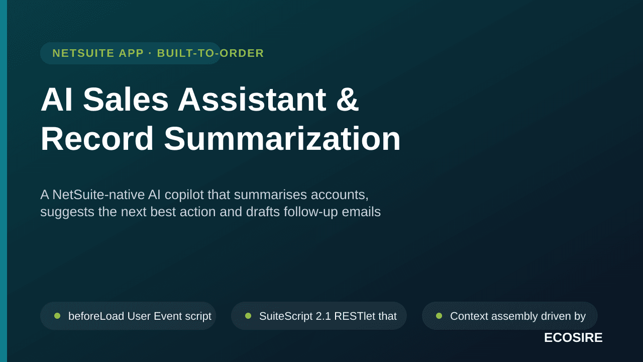 AI Sales Assistant & Record Summarization