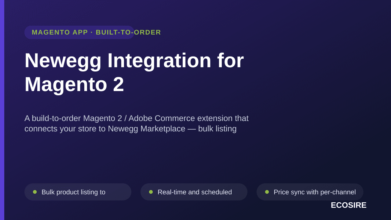 Newegg Integration for Magento 2