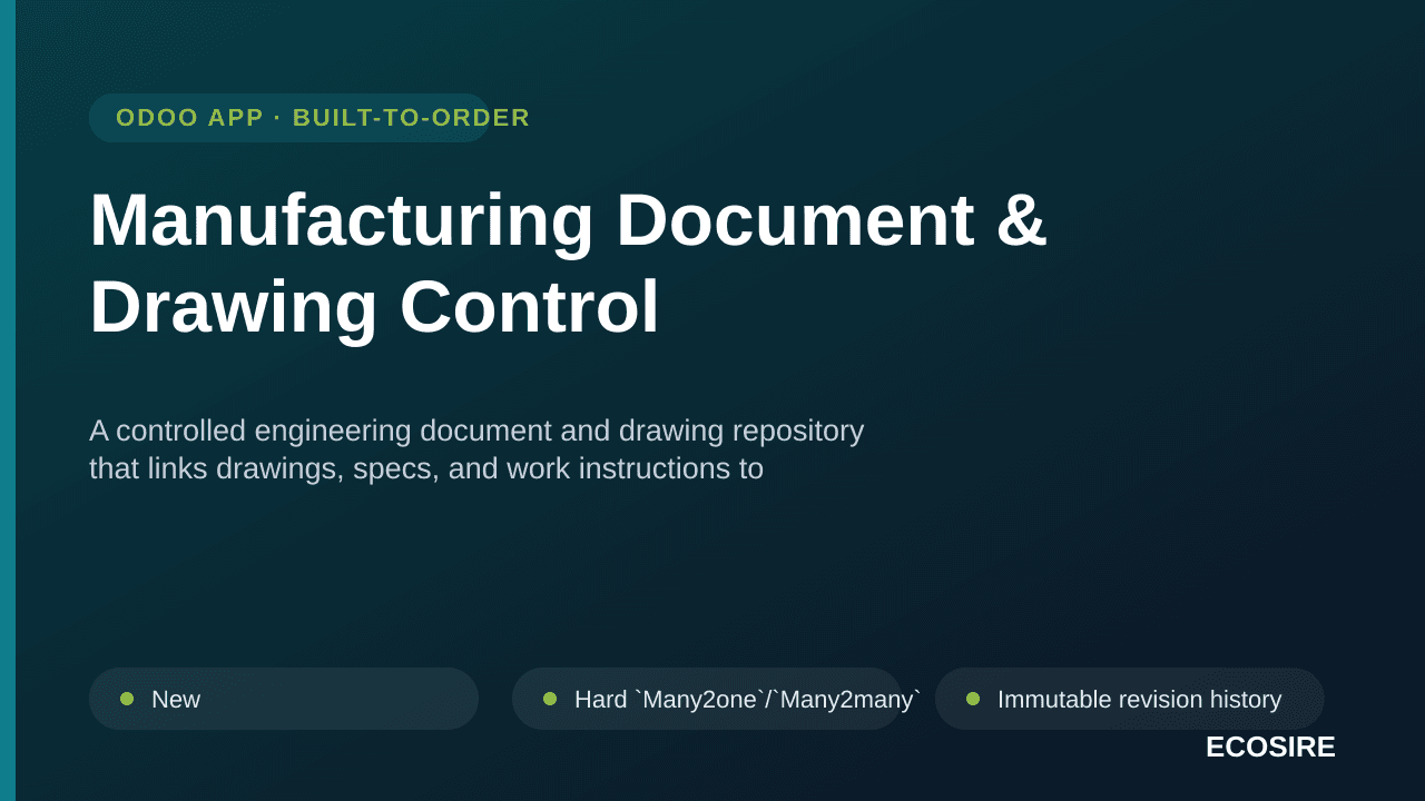 Manufacturing Document & Drawing Control — A controlled engineering document and drawing repository that links drawings, spec — Image 1 of 3