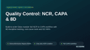 Quality Control: NCR, CAPA & 8D thumbnail 1