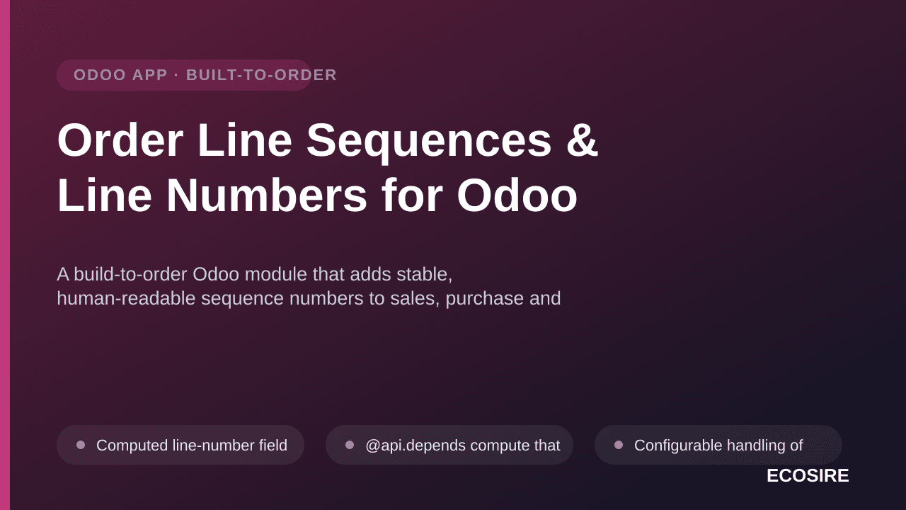 Order Line Sequences & Line Numbers for Odoo