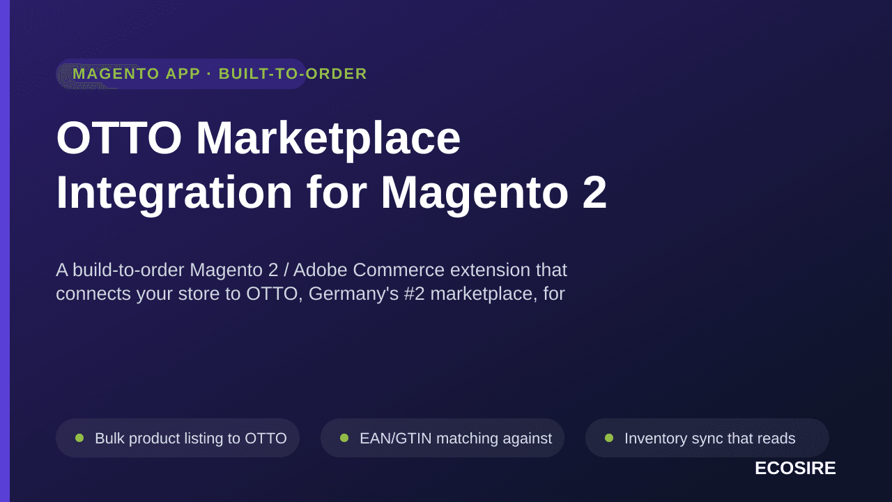 OTTO Marketplace Integration for Magento 2 — A build-to-order Magento 2 / Adobe Commerce extension that connects your store t — Image 1 of 3
