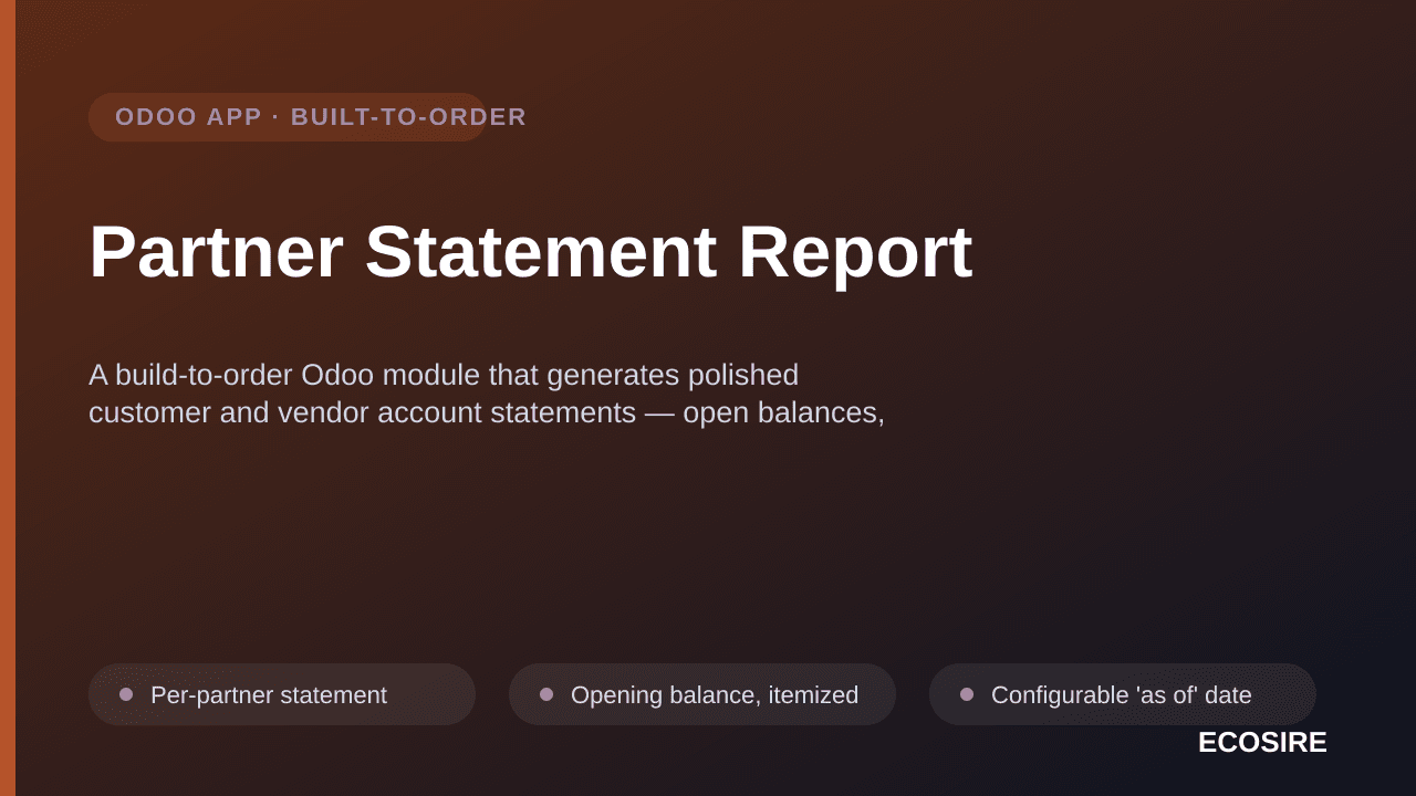 Partner Statement Report