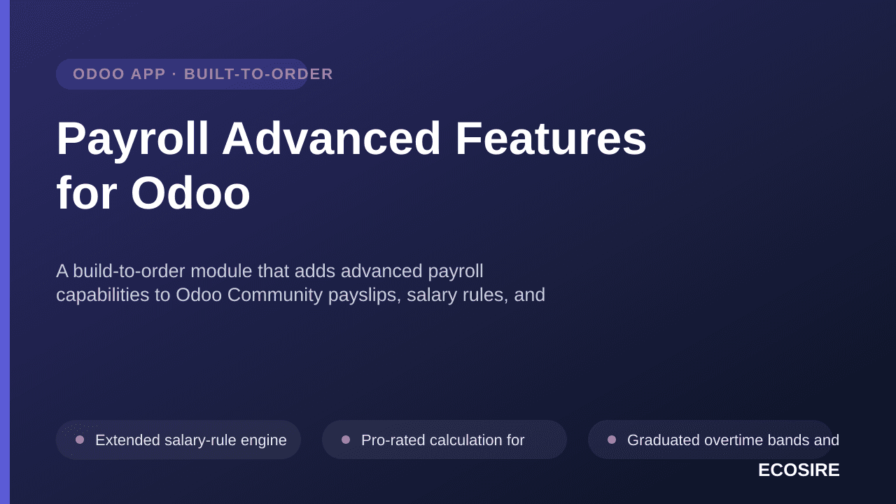 Payroll Advanced Features for Odoo