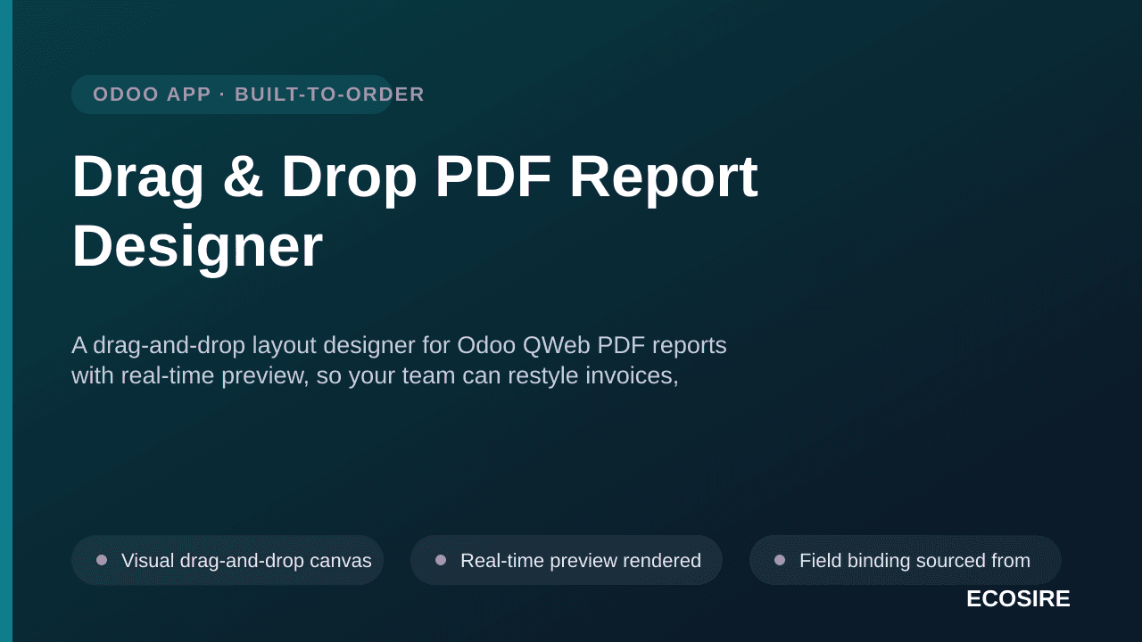 Drag & Drop PDF Report Designer
