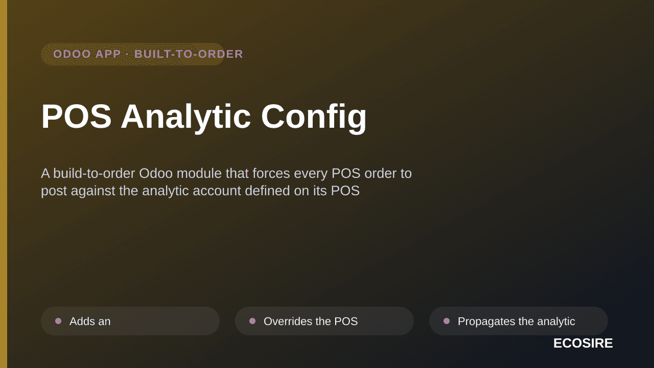 POS Analytic Config