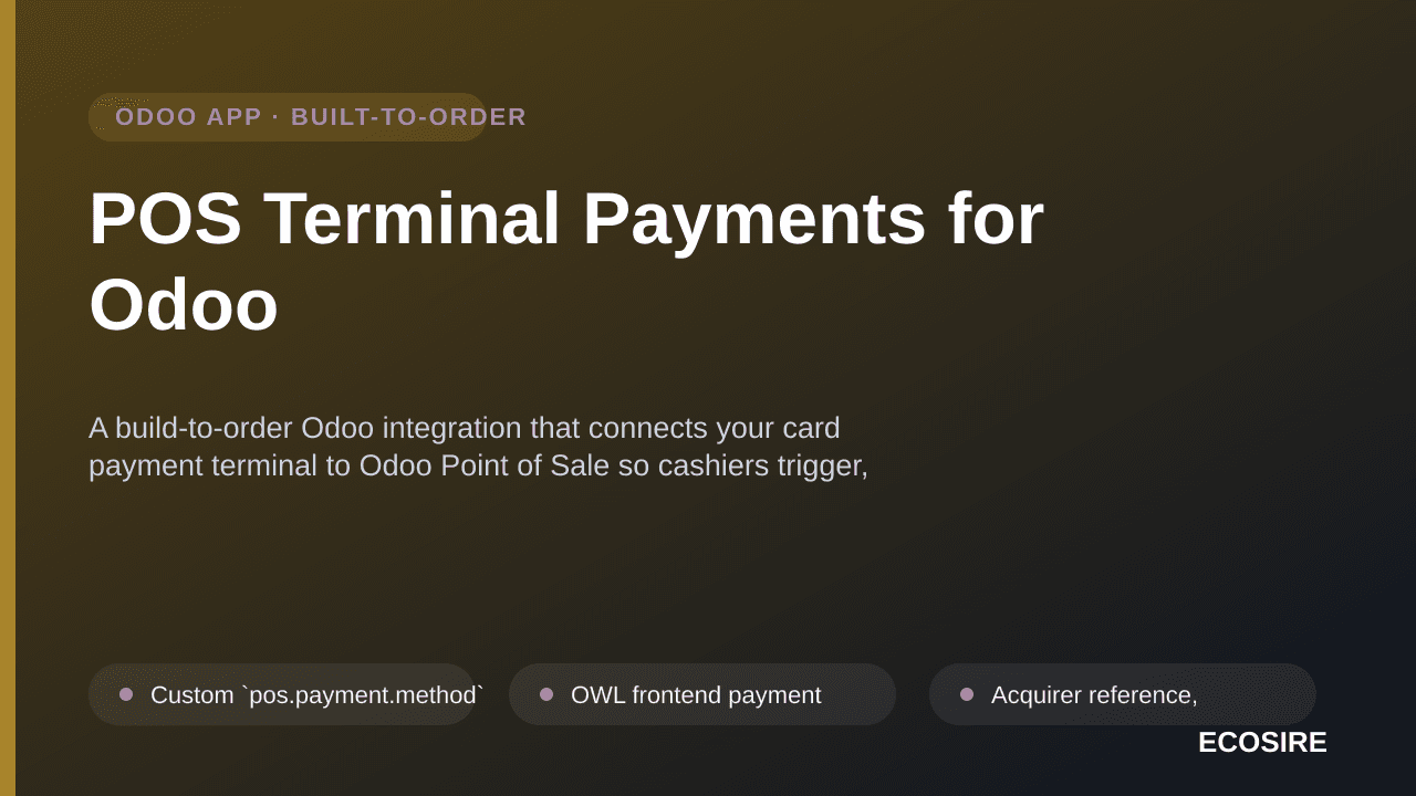 POS Terminal Payments for Odoo
