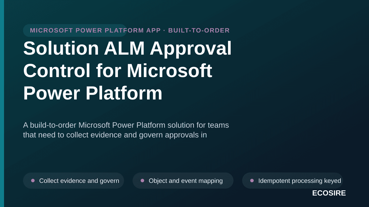 Solution ALM Approval Control for Microsoft Power Platform