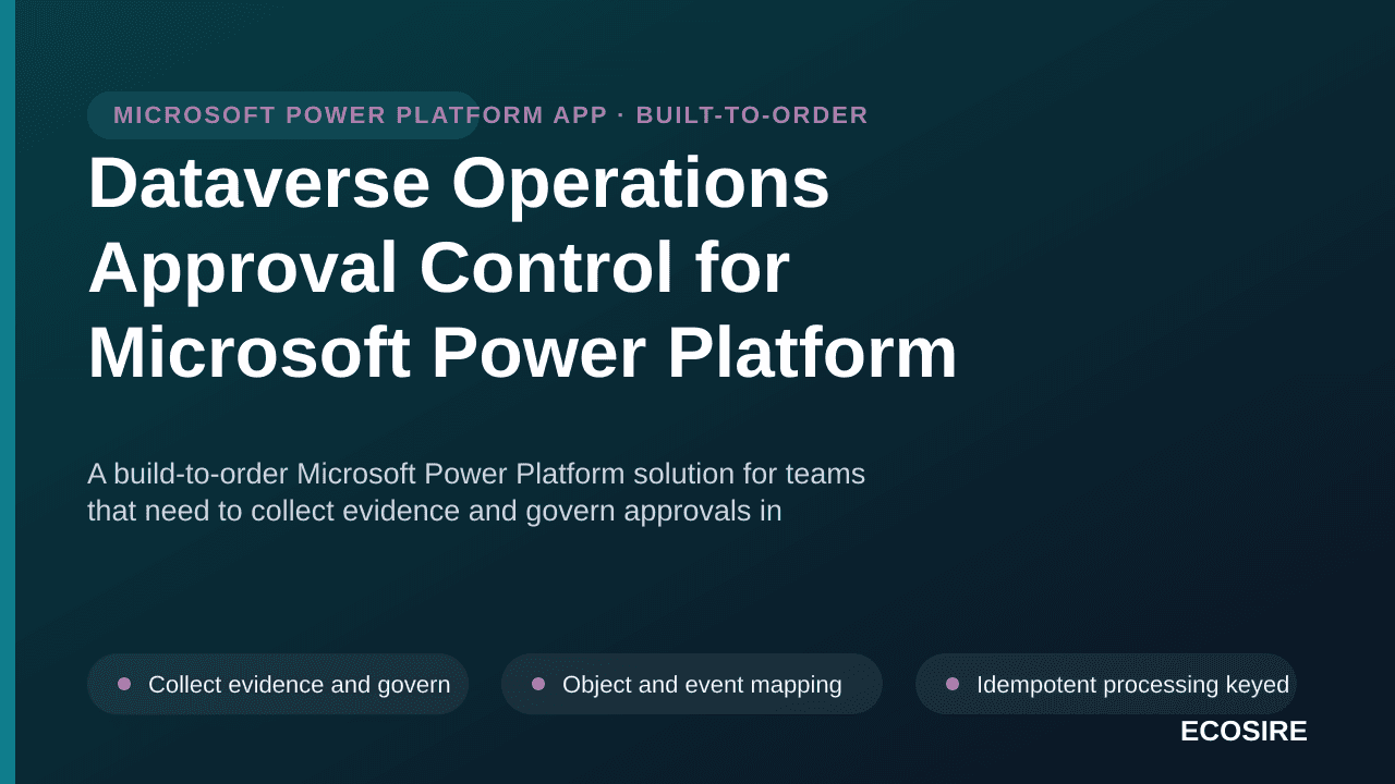 Dataverse Operations Approval Control for Microsoft Power Platform