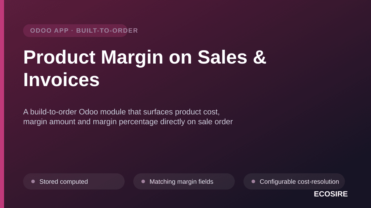 Product Margin on Sales & Invoices