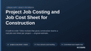 Project Job Costing and Job Cost Sheet for Construction thumbnail 1
