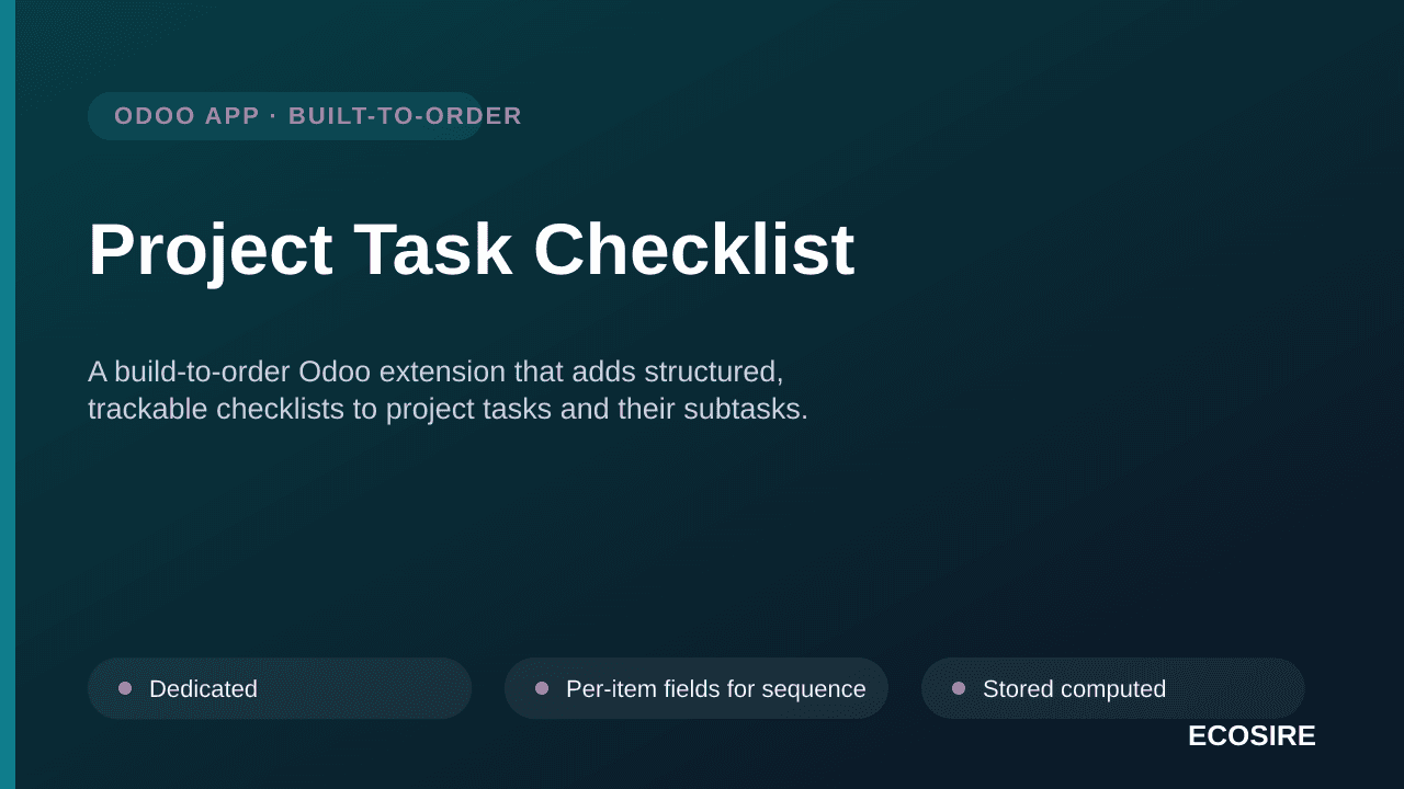 Project Task Checklist