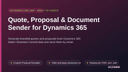 Quote, Proposal & Document Sender for Dynamics 365 thumbnail 1