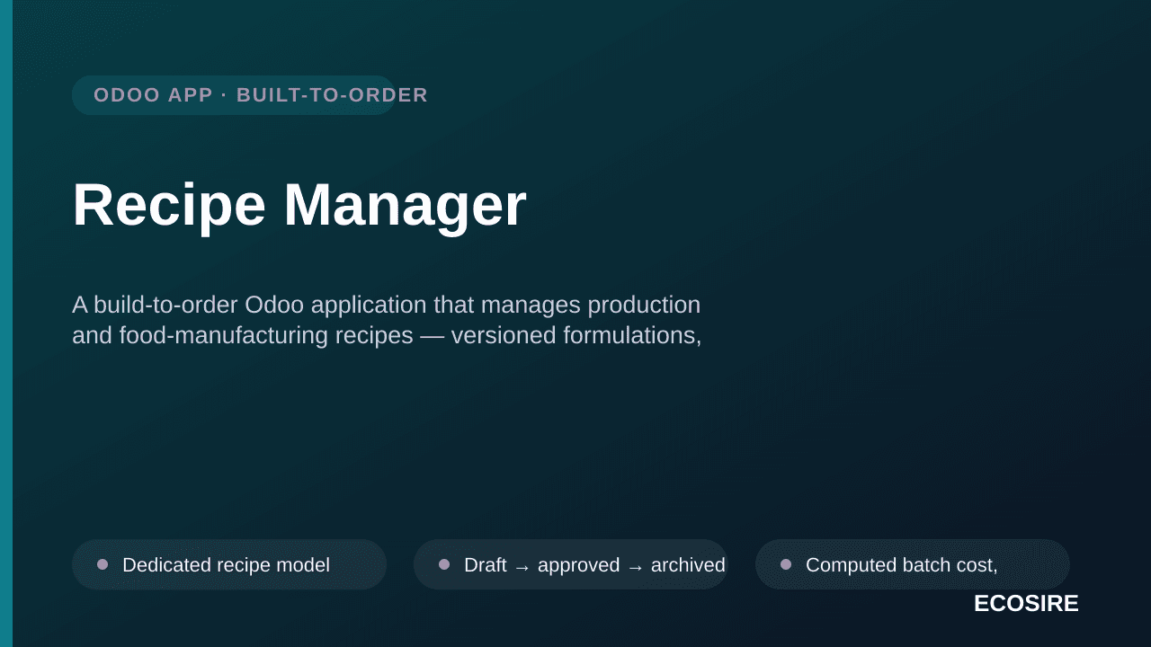 Recipe Manager