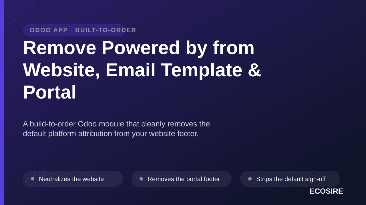 Remove Powered by from Website, Email Template & Portal