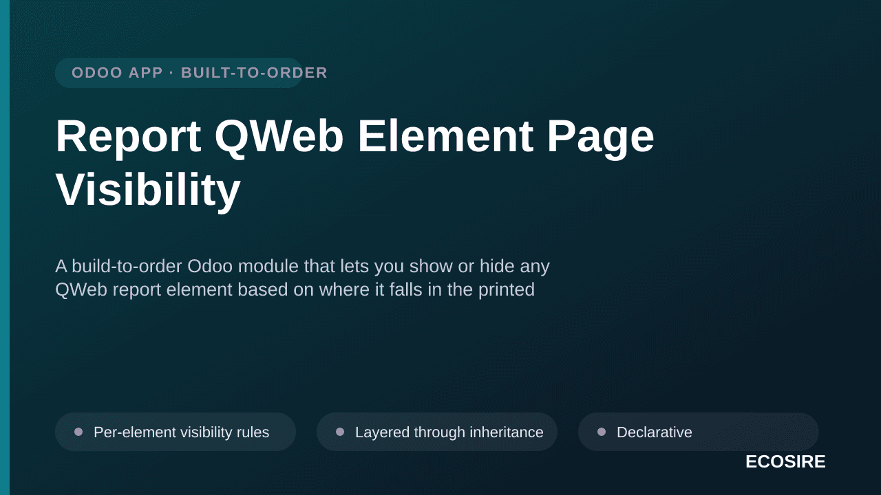 Report QWeb Element Page Visibility