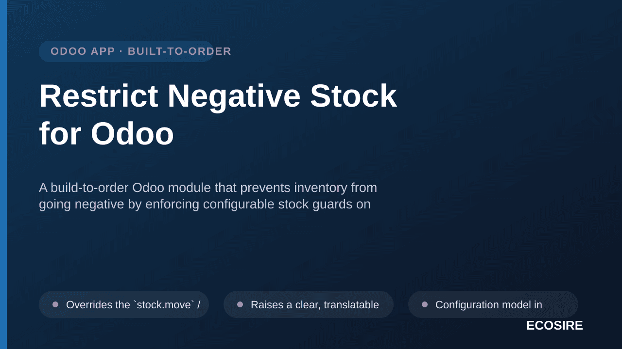 Restrict Negative Stock for Odoo