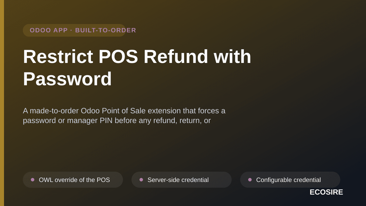 Restrict POS Refund with Password