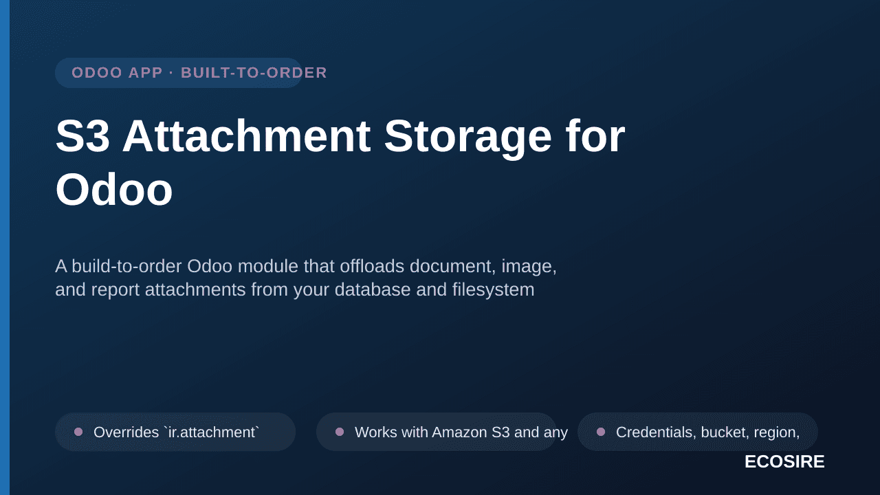 S3 Attachment Storage for Odoo