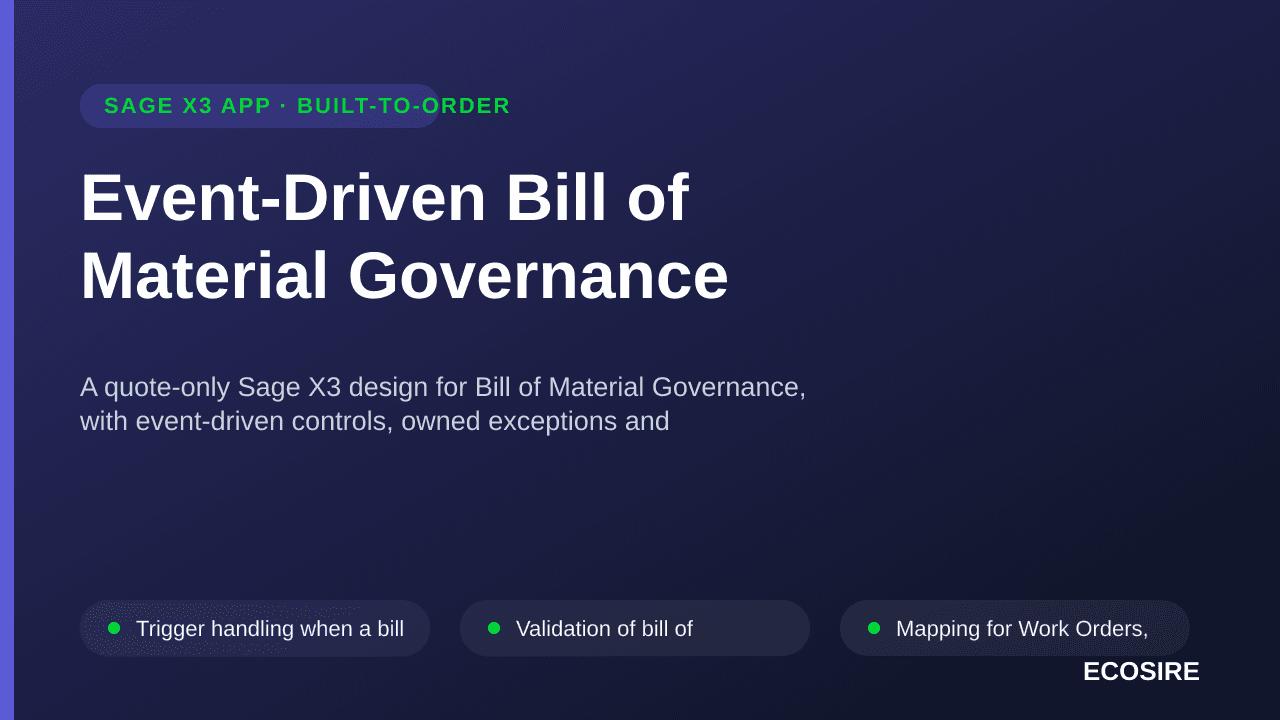 Event-Driven Bill of Material Governance