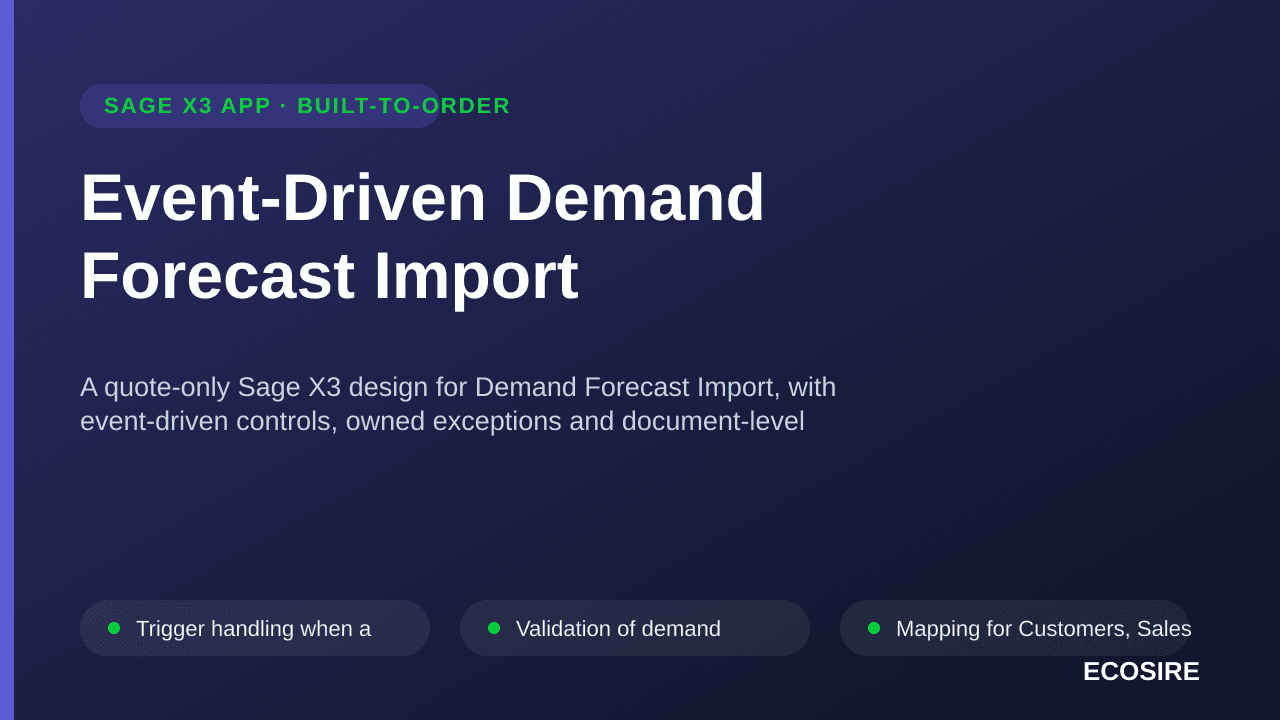 Event-Driven Demand Forecast Import