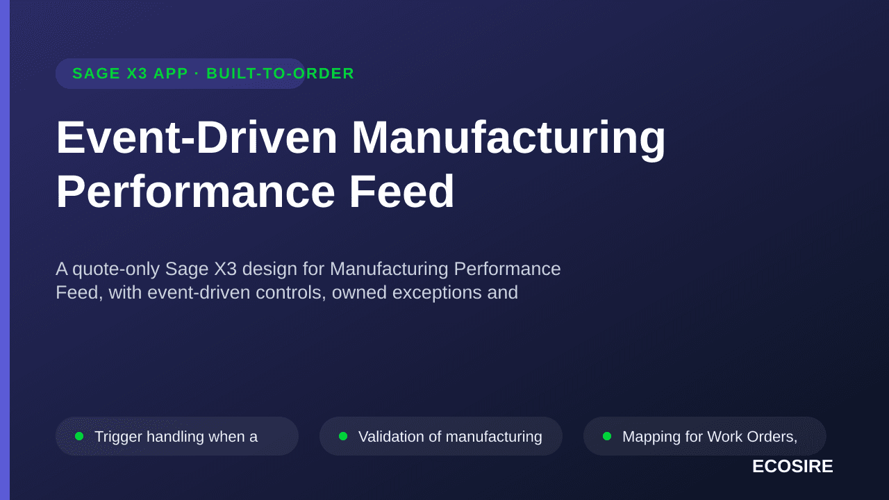 Event-Driven Manufacturing Performance Feed