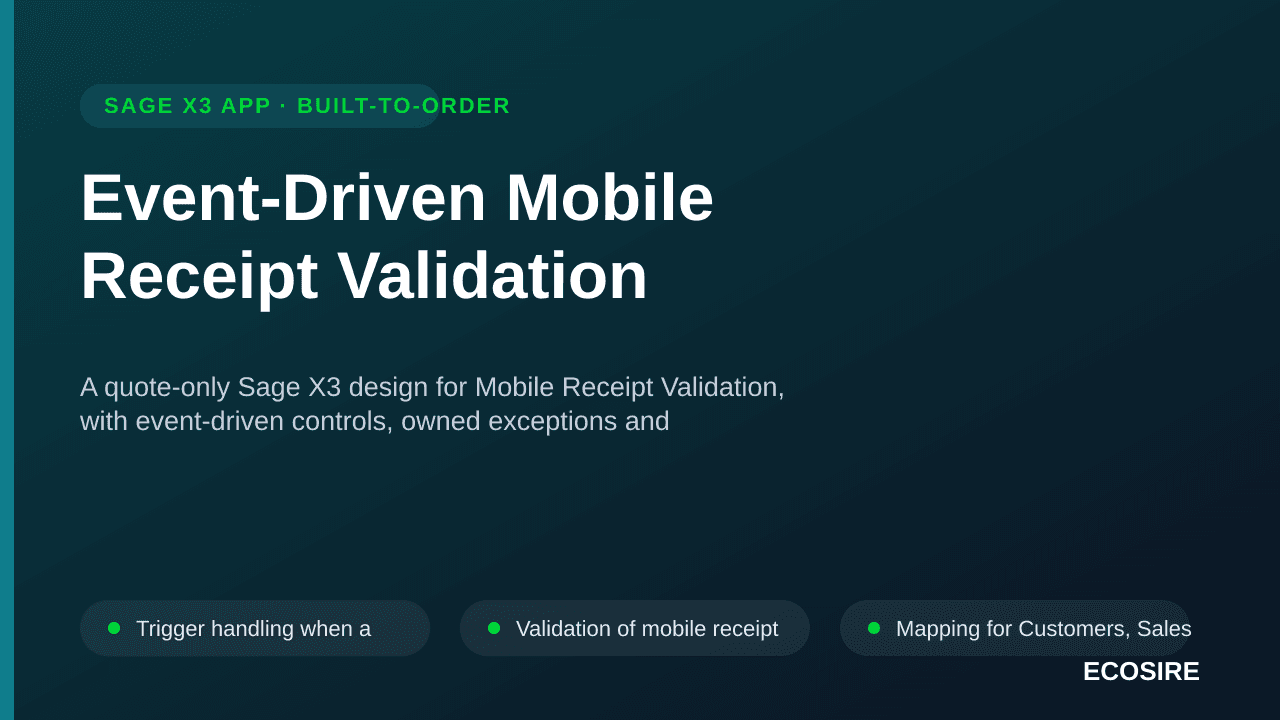 Event-Driven Mobile Receipt Validation