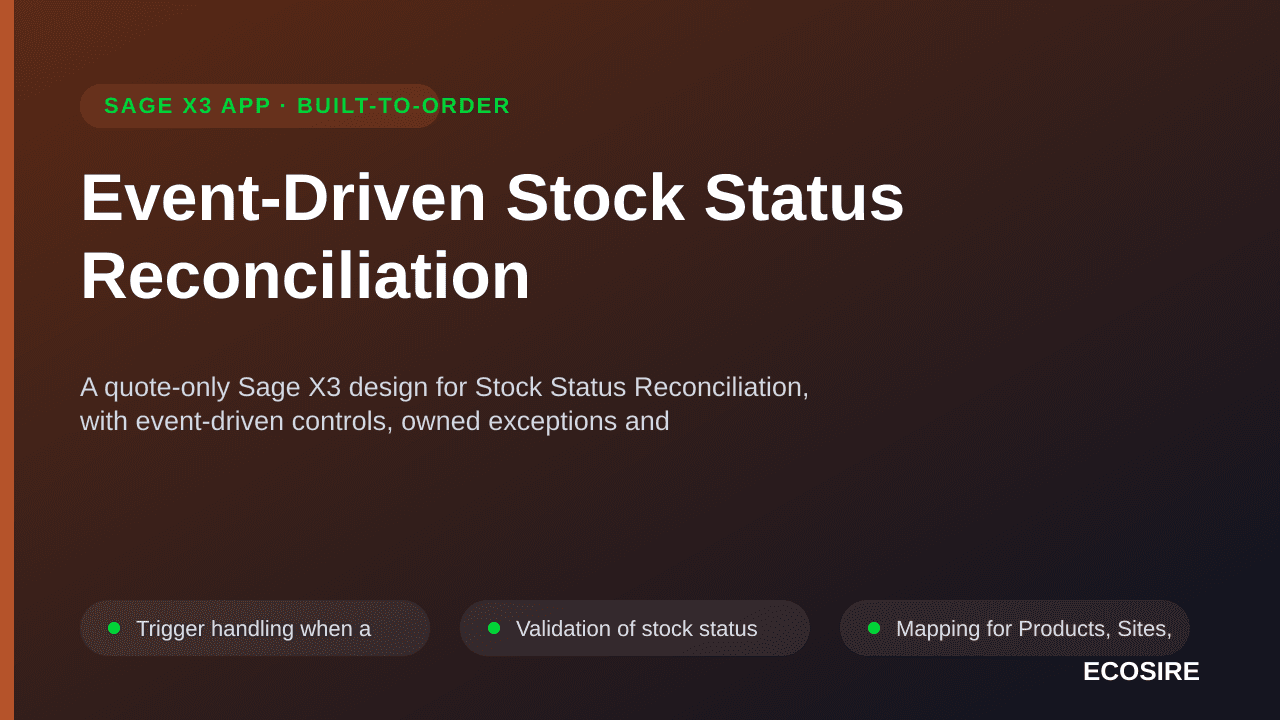 Event-Driven Stock Status Reconciliation