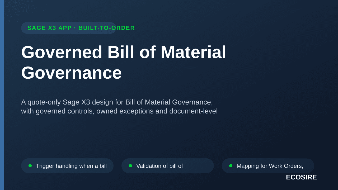 Governed Bill of Material Governance