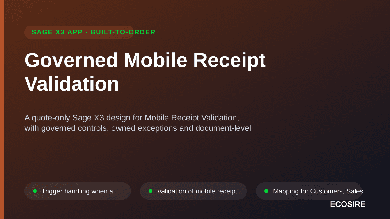 Governed Mobile Receipt Validation