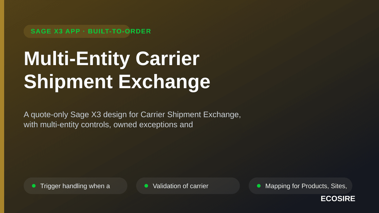 Multi-Entity Carrier Shipment Exchange