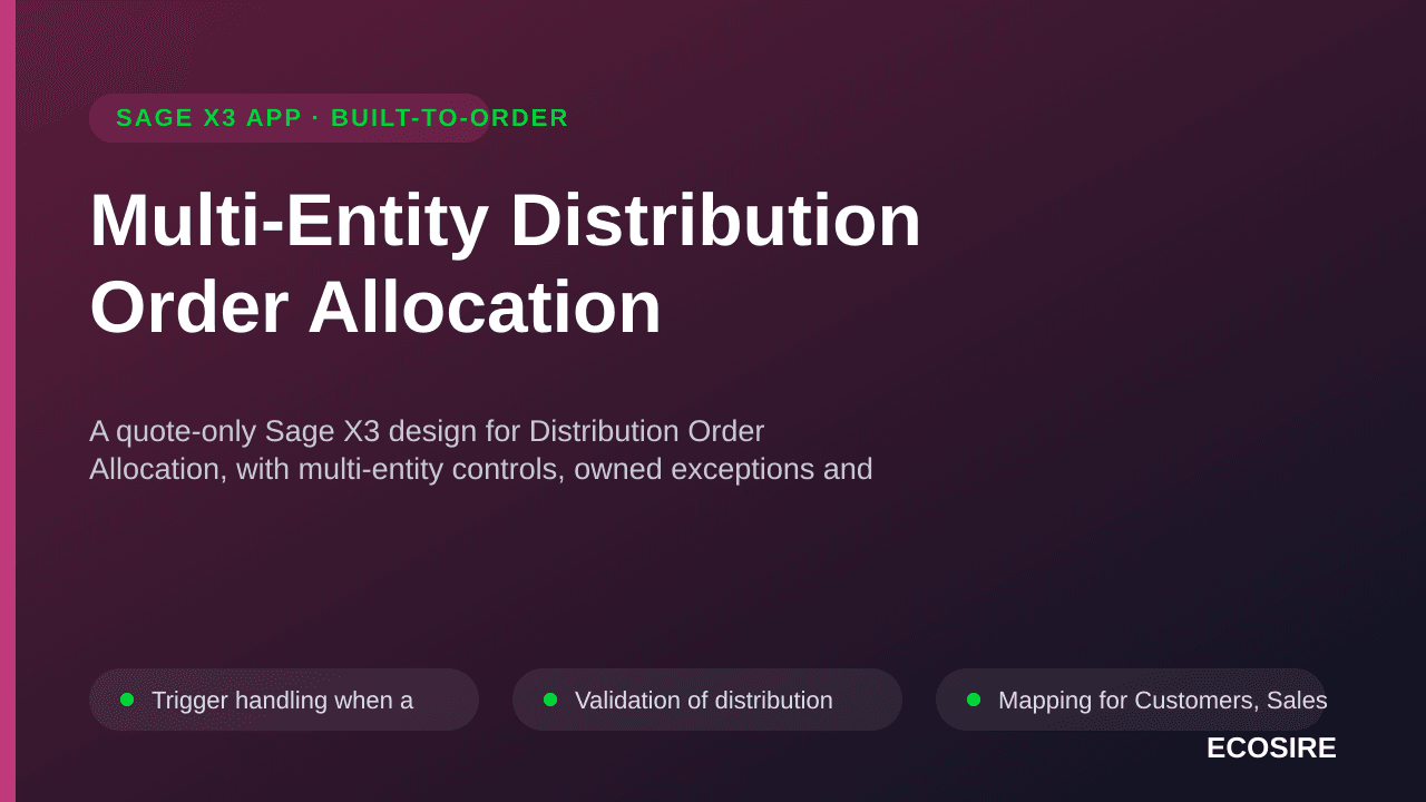 Multi-Entity Distribution Order Allocation