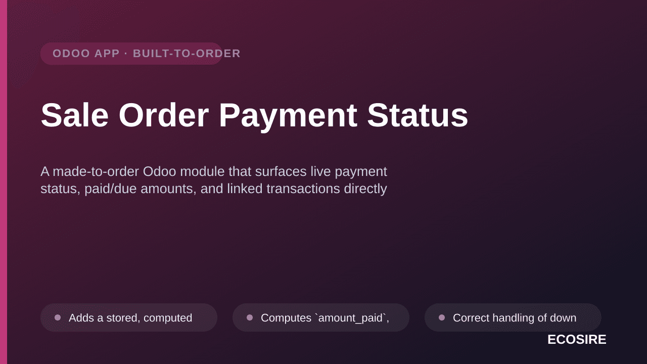 Sale Order Payment Status
