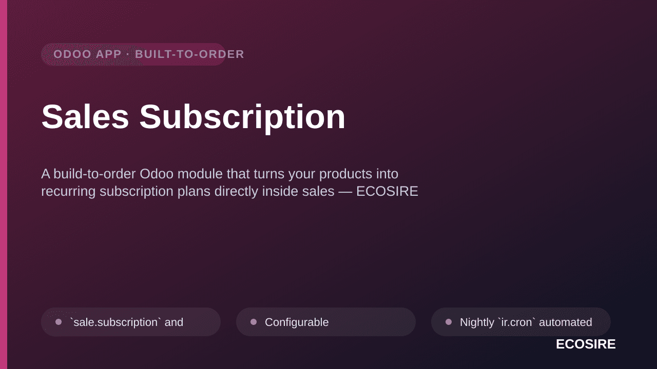 Sales Subscription