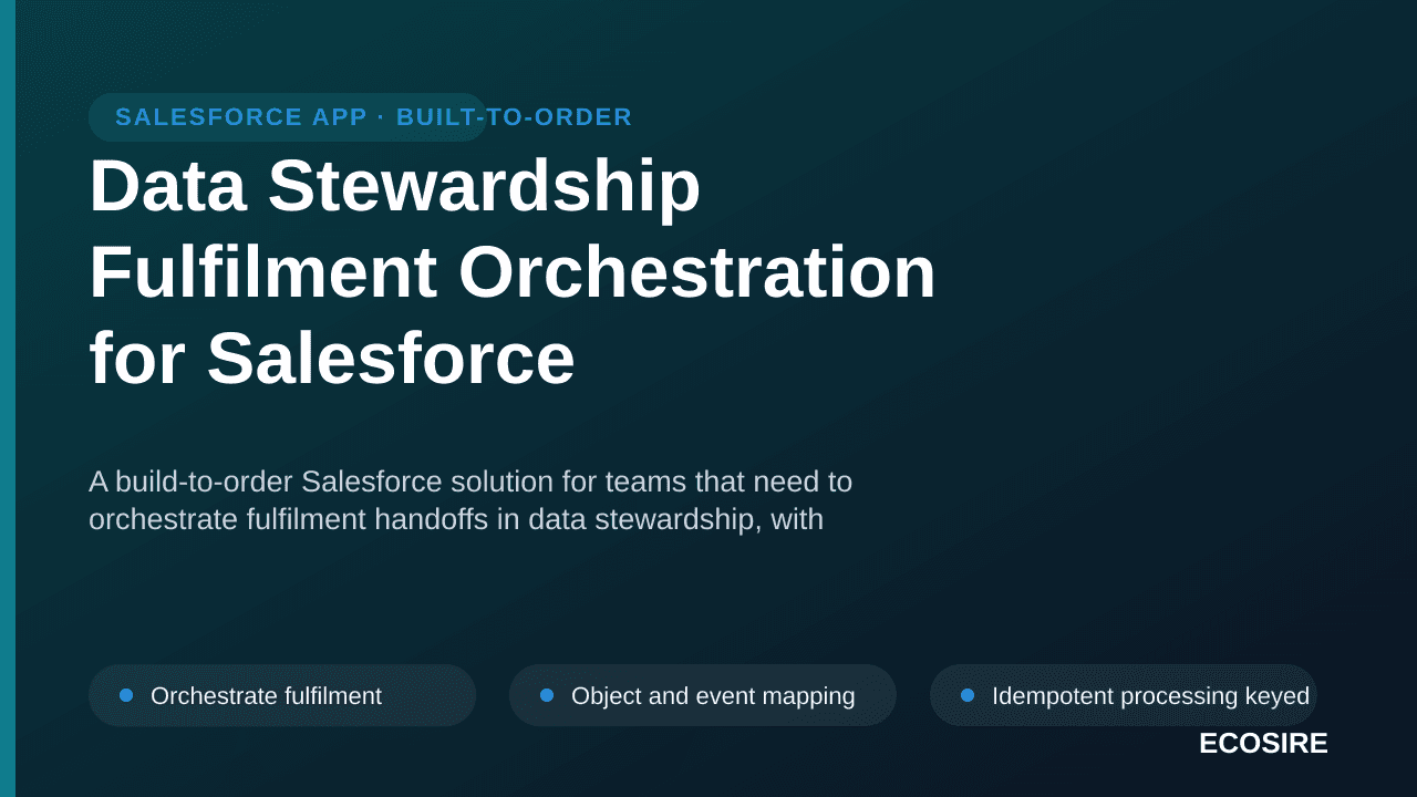 Data Stewardship Fulfilment Orchestration for Salesforce