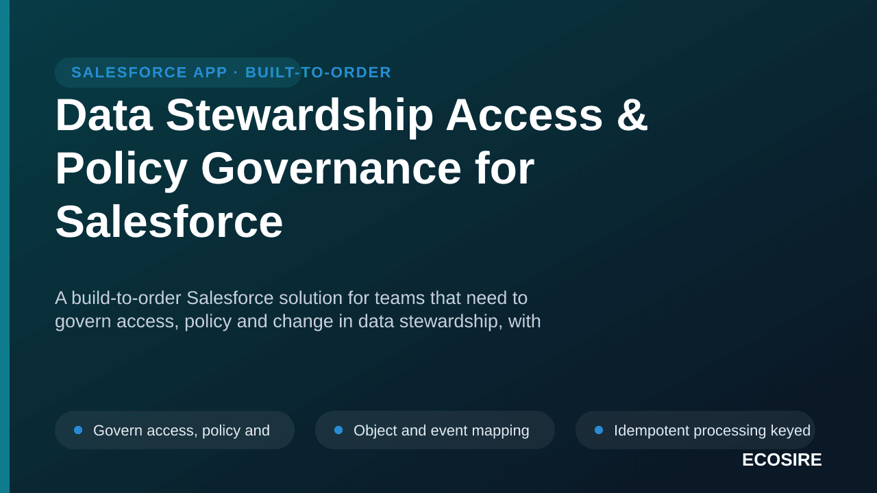 Data Stewardship Access & Policy Governance for Salesforce