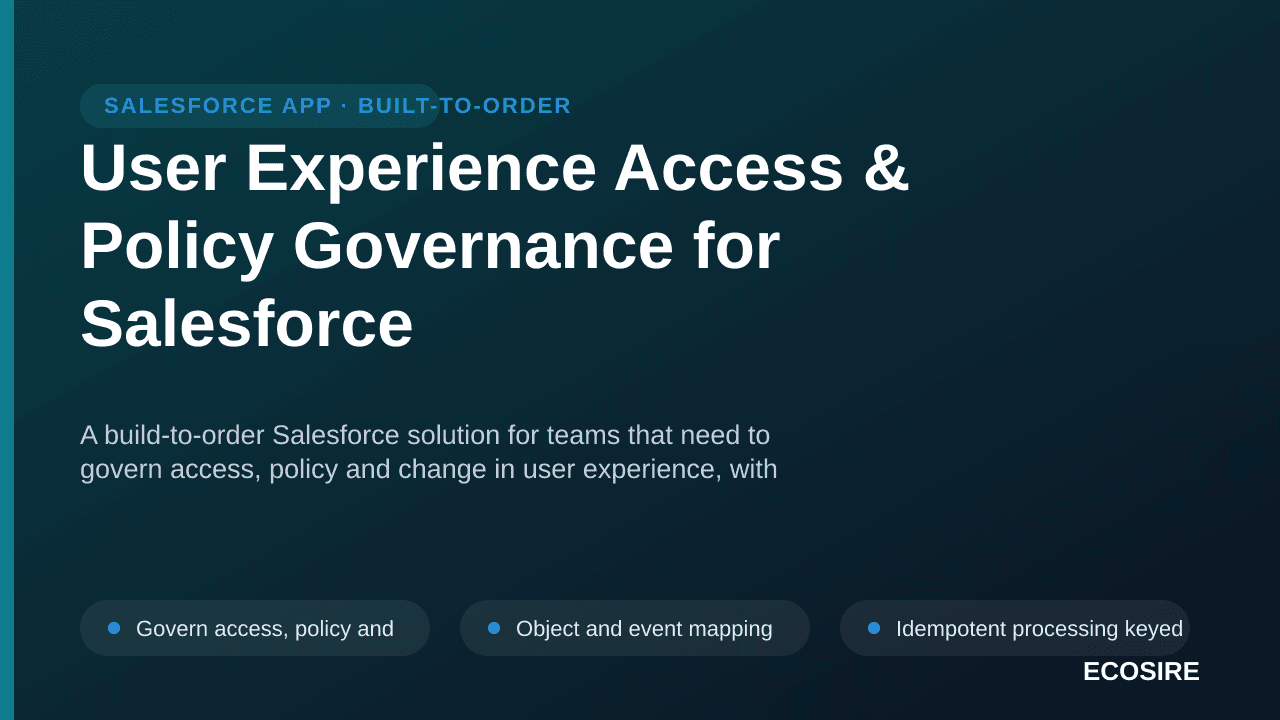 User Experience Access & Policy Governance for Salesforce