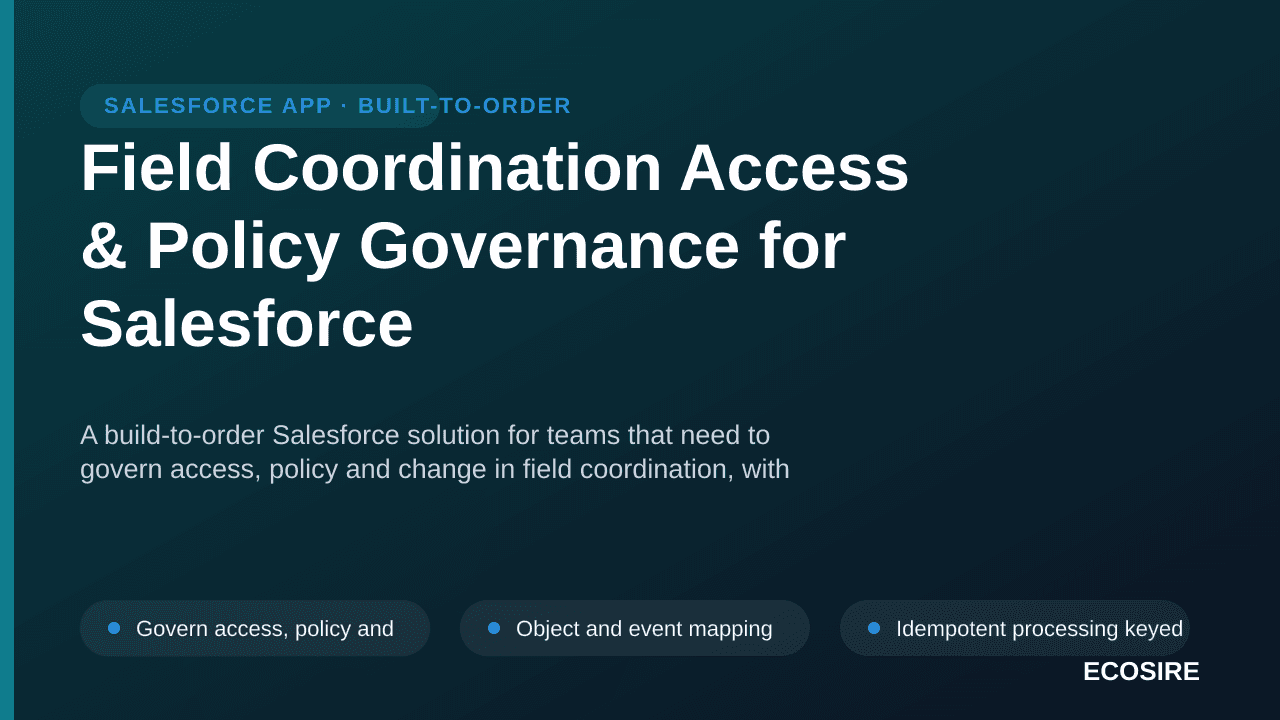 Field Coordination Access & Policy Governance for Salesforce