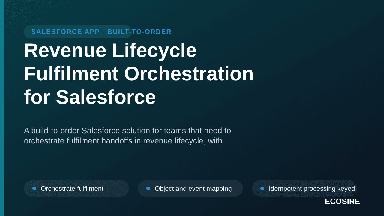 Revenue Lifecycle Fulfilment Orchestration for Salesforce